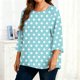 thumbnail image 2 of TaTaai Long Sleeve Gradient Top for Plus Size, Women's Casual T-Shirt Blouse, Round Neck Loose Fit, Soft Home Wear, All Seasons Everyday Attire Gift, 2 of 6