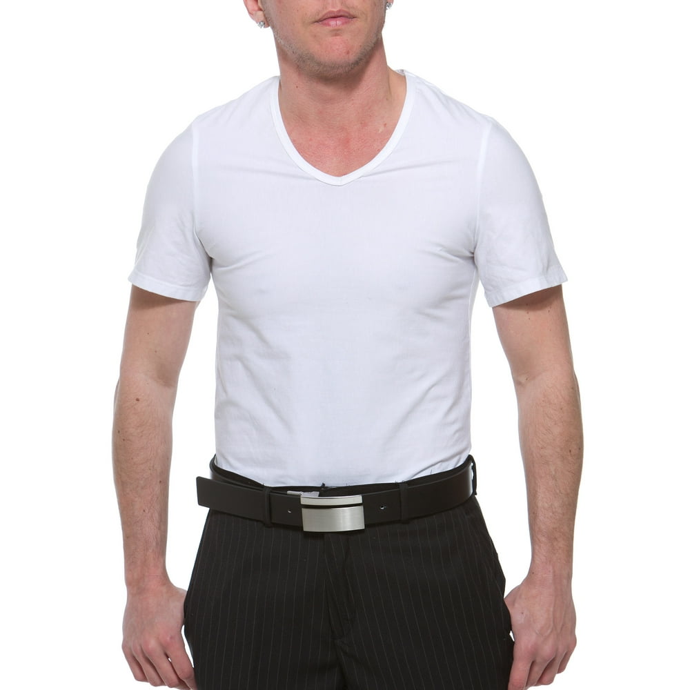 white v neck compression shirt