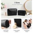 thumbnail image 4 of Bolsa de maquillaje de viaje Aveniee Small de piel vegana negra, 4 of 8