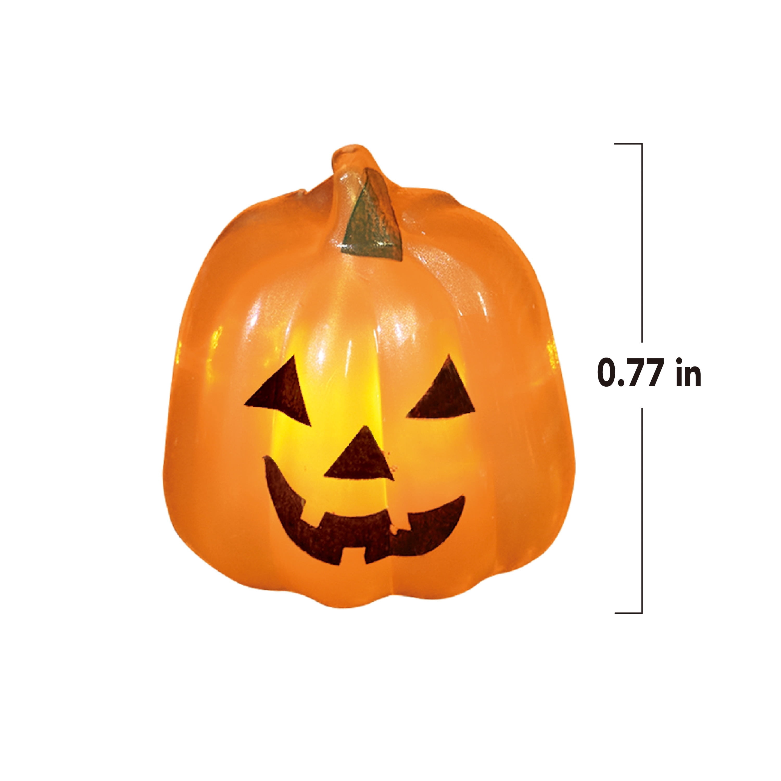 Indoor 20-Count Battery-Operated LED Pumpkin Wire String Lights, Orange, 6.3', Halloween by Way To Celebrate