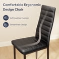 thumbnail image 6 of Asofer Dining Table Set for 4, Wood Dining Table with 4 PU Leather Chair for Home and Kitchen, Retro, 6 of 10