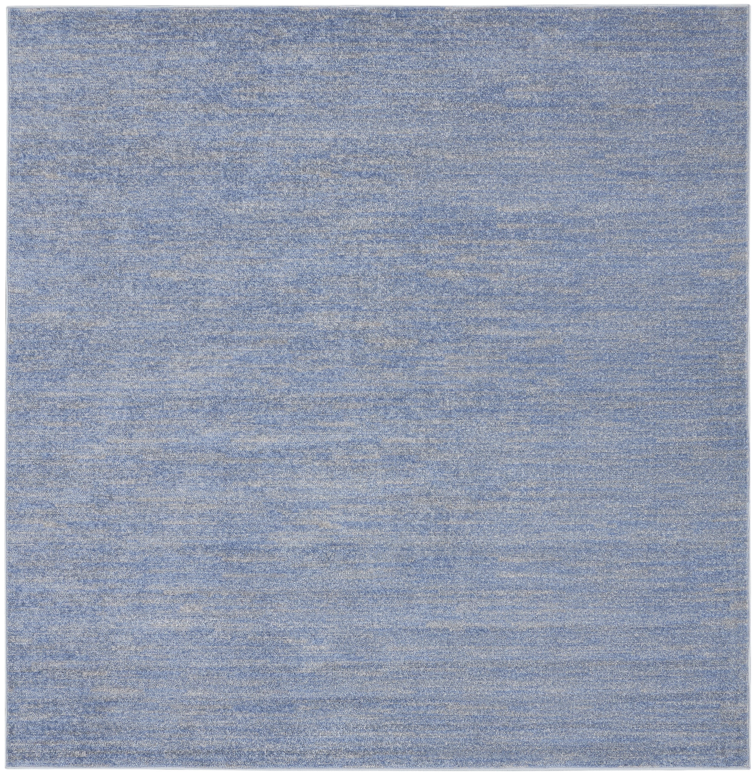 Nourison Essentials Indoor/Outdoor Blue/Grey 5' x square Area Rug, (5 Square)