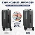 thumbnail image 4 of Luggage,with front opening,TSA approved lock,hardshell suitcase,Black, 4 of 7