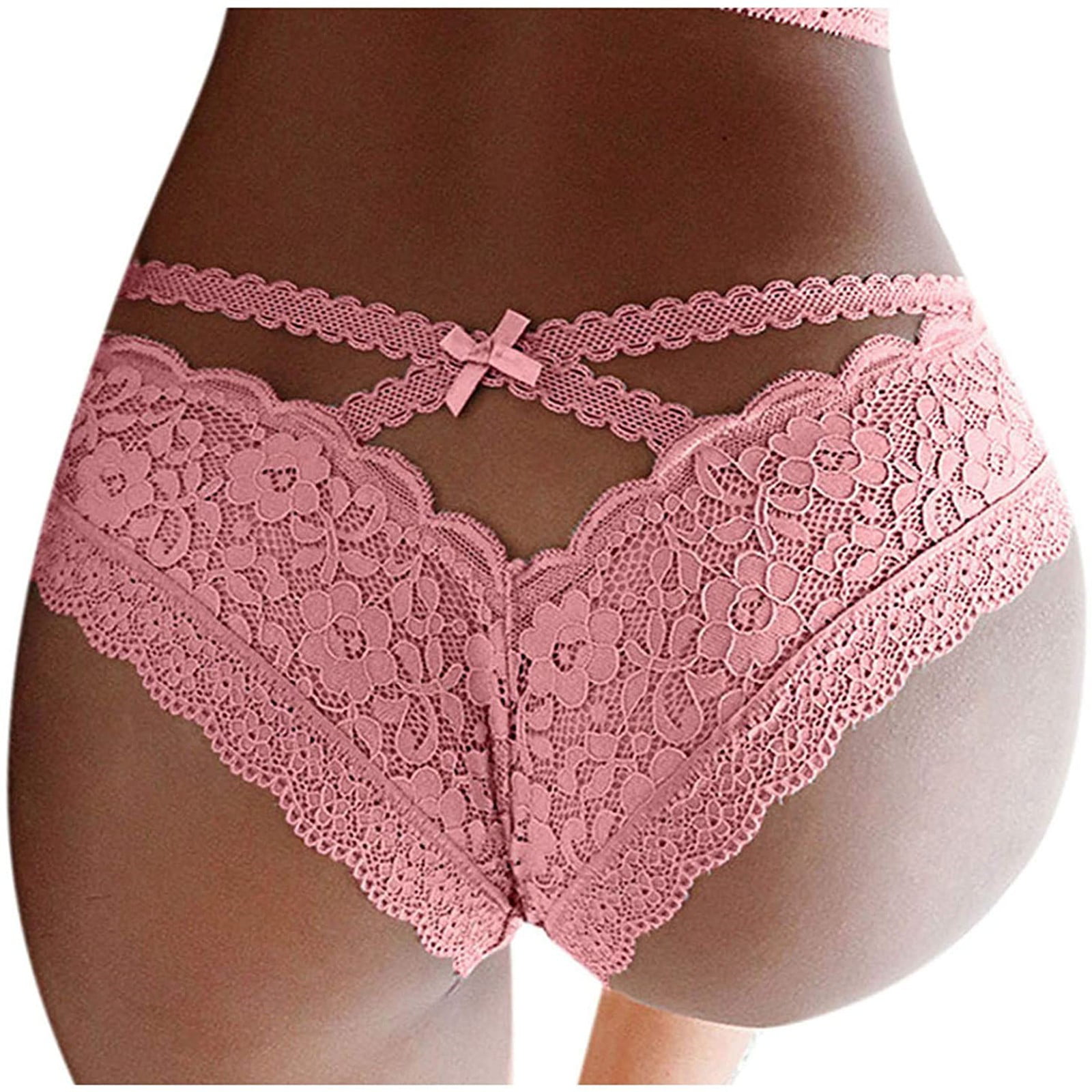 RPVATI Thong Underwear Women Solid T-Back High Waisted Sexy Breathable  Panties 