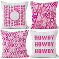 thumbnail image 6 of Valentine's Day Decor Pillowcases 4-Pack, Love Heart Printed Cushion Covers For Sofa/Bed, 45X45Cm Size Home Decoration Pillow Cases With Love Heart Pattern, Perfect For, 6 of 6