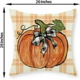 thumbnail image 2 of Fall Pillow Covers 20x20 Set of 2 Orange Pumpkin Leaf Buffalo Plaid Fall Decor Pillowcase Autumn Thanksgiving Decorative Outdoor Throw Pillow Covers Linen Farmhouse Cushion Case for Sofa Home, 2 of 6