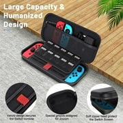Nintendo Switch Case, Nintendo Switch Accessories Kit Include Switch Tempered Glass Screen Protector+TPU & PC Slim Protective Case Cover -Black