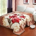 DBOZE Heavy Korean Faux Mink Fleece Blanket, 2 Ply Reversible Silky