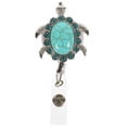 thumbnail image 5 of FRCOLOR  Holder Badge Rhinestone Turtle Scroll Easy-Pull Clasp ID Card Access Badges, 5 of 8