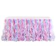 thumbnail image 7 of Fashionwu 6ft Colorful Organza Curly Willow Tulle Table Skirt Rainbow Tutu Table Skirting for Rectangular or Round Table, Party Decorations for Unicorn Themed Birthday Wedding, 7 of 7