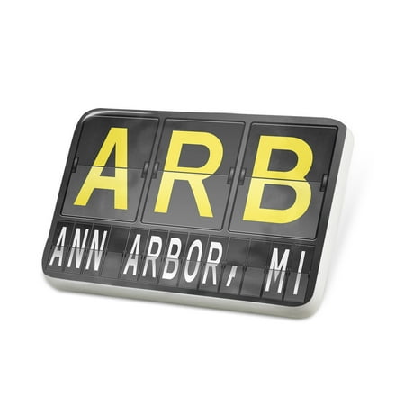 Porcelein Pin ARB Airport Code for Ann Arbor, MI Lapel Badge – NEONBLOND