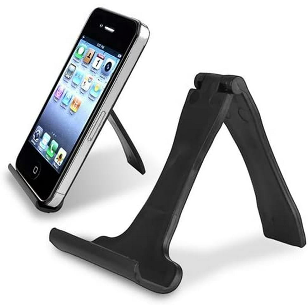 Importer520 Universal Black Mini Folding Plastic Cell Phone Mini Stand Holder Cradle for Samsung