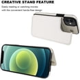 thumbnail image 5 of REQO Compatible with iPhone 12 Compatible with iPhone 12 Pro Wallet Case with Card Holder, PU Leather Kickstand Card Slots Case, Double Magnetic Clasp Durable Shockproof Cover 6.1 Inch(White), 5 of 7