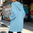 thumbnail image 5 of Hurxie Women Casual Zip up Fleece Hoodies Tunic Sweatshirt Long Jacket Oversized Hoodie with Pockets Full Zipper Hooded for Fall Winter, 5 of 6