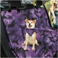 thumbnail image 3 of Pzuqiu Purple Tie Dye Dog Car Seat Cover for Back Seat Hard Bottom Dog Hammock with Adjustable Puppy Bandana Trash Can 3 Piece, 3 of 6