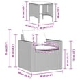 thumbnail image 4 of vidaXL 4 Piece Garden Sofa Set with Cushions Beige Poly Rattan, 4 of 5