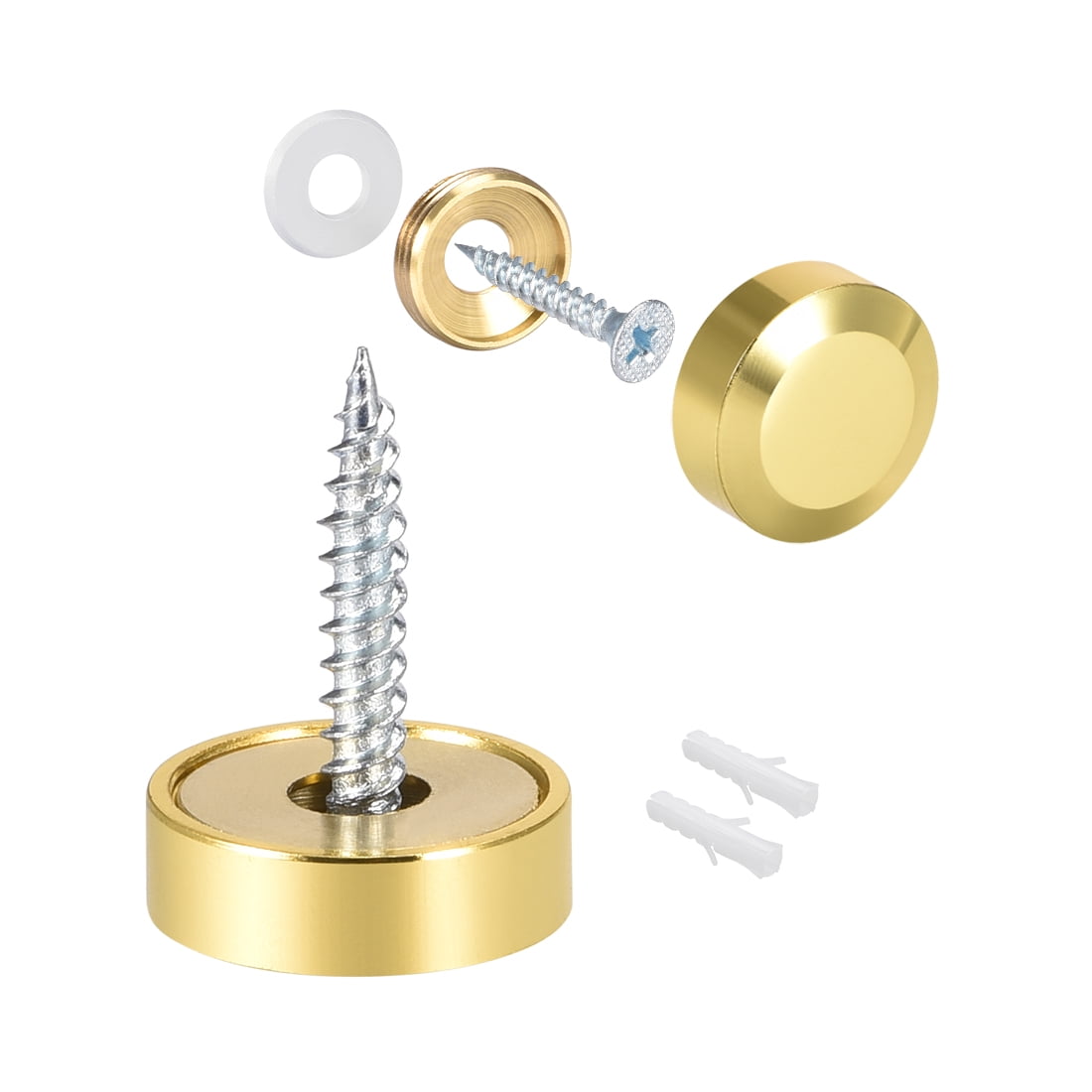 Mirror Screws Decorative Cap Cover Nails Polished Gold 18mm 4pcs Walmart Canada