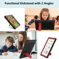 thumbnail image 7 of Dteck Case For Samsung Galaxy Tab A8 10.5" X200/X205/X207,Shockproof 3-Layer Protection Rubber Rugged Case Heavy Duty Kickstand Cover for Galaxy Tab A8 10.5-inch (2022),Black+Red, 7 of 7