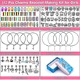thumbnail image 2 of 112pcs Charm Bracelet Making Kit Jewelry Making Kit Girls Gift Beads Chain Set For Girls Christmas Advent Calendar For Kids_Perfect Gift, 2 of 5