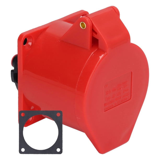 2 Juegos De Enchufe Industrial IP44 Impermeable De 5 Pines Enchufe Industrial Oculto 32a 220‑380V 240‑415V para Bodegas, Talleres, Campamentos, Deportes, Actividades Al Aire Libre, Construcción Naval