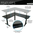 thumbnail image 4 of Techni Mobili 63” W L-Shaped Electric Standing Desk with Spacious Desktop, 3 Memory Height Presets and 2 Accessory Hooks, Black, 4 of 11