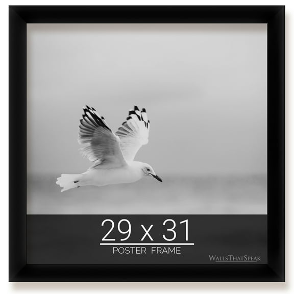 29x31 Black Picture Frame for Puzzles Posters Photos or Artwork