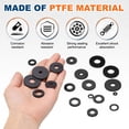 thumbnail image 4 of Uxcell M6 Nylon Flat Washer, 55 Pcs 6x16x2mm Plastic Sealing Gasket, Black, 4 of 7