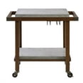 thumbnail image 7 of Coaster 2 Tier Concrete Bar Cart in Chestnut and Gray, 7 of 7
