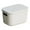 White, variant on A Storage Box Storage Box with Lid Handle Hole Large Capacity Stackable Makeup Toys Storage Basket Home Desktop Organization Container