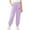 Purple, variant on Girls Pants Size 10-12 Fashion Casual Cuffed Sweatpants High Waisted Sports Joggers with Pockets Kids Clothes Girls