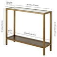 thumbnail image 4 of Evelyn&Zoe Rigan 36" Wide Rectangular Console Table, Brass, 4 of 7