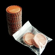 100pcs 1'' Flat Linerless Double Sided Painted Flattened Bottle Caps Craft