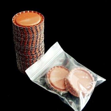 100pcs 1'' Flat Linerless Double Sided Painted Flattened Bottle Caps Craft