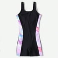 thumbnail image 5 of Girls One Piece Swimsuits Color Block Athletic Boyleg Bathing Suit for Teens Swimwear 8-12Y, 5 of 8