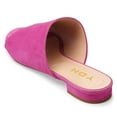 thumbnail image 3 of YDN Women Comfortable Slip On Flat Low Heels Mules Slide Backless Sandals Summer Vocation Daily Dressy Slipper Shoes Size 10.5 Purple, 3 of 4
