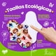 thumbnail image 4 of 3 toallas femeninas sanitarias nocturnas de tela Girasoles-Mariposas, 4 of 5