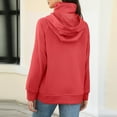 thumbnail image 4 of XIAOCHA Womens Hoodies Oversized Kangaroo Pockets Funnel Neck Drawsting Hooded Loose Fit Long Sleeve Simple Solid Color Pullover Hoodies Sweatshirts, 4 of 7
