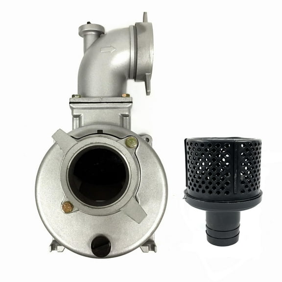 4" IN. Port NPT Thread Inlet and Outlet Semi-Trash Water Pump For 1-Inch Keyed Shafts on 190F Gas Engine Replaces DuroMax XP904WP 270cc 427-Gpm 4-Inch Gas Water Pump