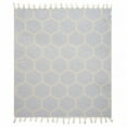 thumbnail image 2 of HomeRoots 516498 Woven Cotton Geometric Throw Blanket, Purple, 2 of 5