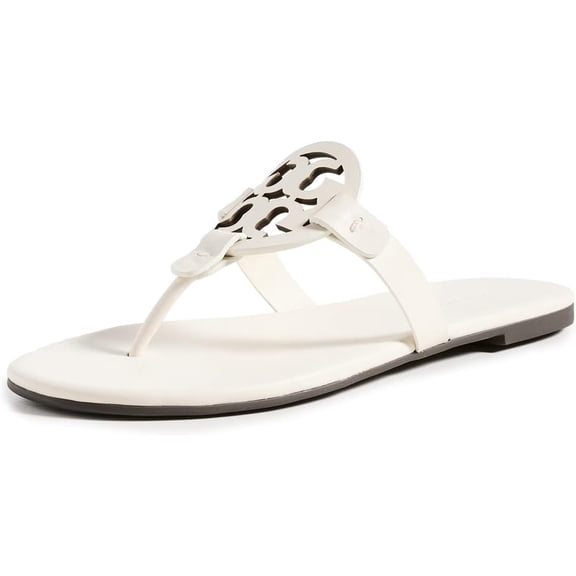 Tory Burch Womens Miller Soft Sandals - New Ivory/Off White