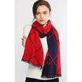 thumbnail image 4 of Foulard d'Hiver pour Femme Chaude Pashmina Châle Enveloppant avec Pompon à Carreaux Réversible, 4 of 4