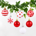 thumbnail image 6 of Lksixu Christmas Tree Ball Ornaments Gift Box Set, 50 Pcs Red & White Shatterproof Glitter Multi-Style Hanging Ball Bauble Sphere, Christmas Decorations Christmas Theme Pendant for Wedding Party, 6 of 6