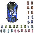 thumbnail image 3 of Eigraketly Mochila impermeable para exteriores de 2L-30L, mochila seca de camuflaje, bolsa seca de buceo para Rafting, bolsas de natación de PVC Deportes acuáticos camuflaje naranja 11.5x28cm, 3 of 6