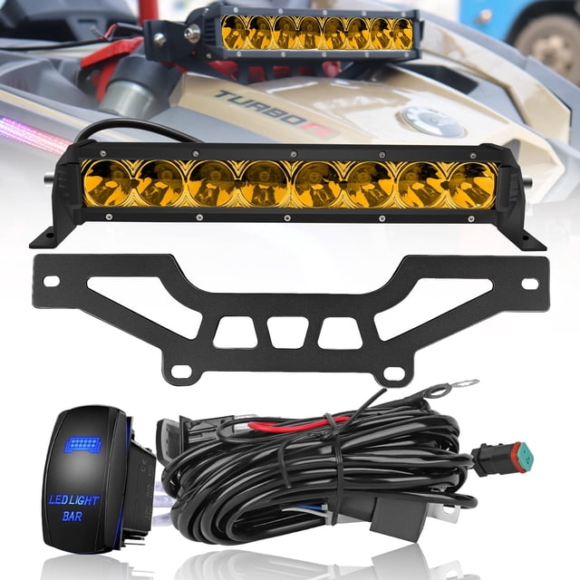 Soporte para barra de luces Chelhead Yellow Can Am X3 con cableado de 40 W