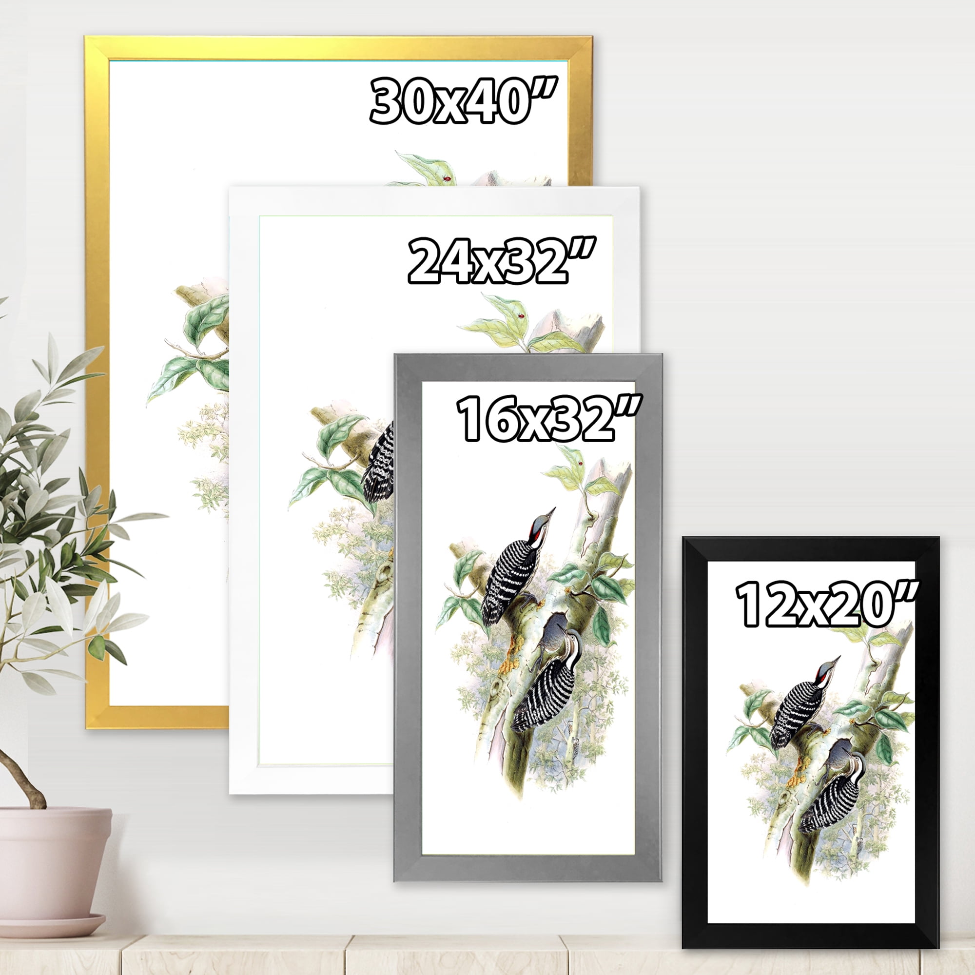 Designart 'Ancient Birds In The Wild V' Traditional Framed Art Print