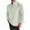 Green-02, variant on Rvwovn Men's Loose Fit Mandarin Collar Shirt - Casual Striped Half-Placket Long Sleeve Blouse