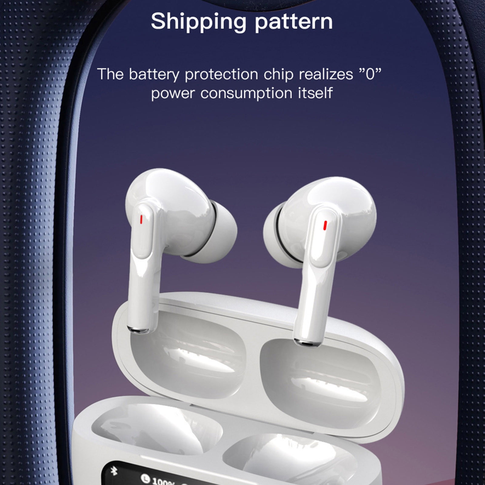 True Wireless Earbuds Bluetooth 5.3 Headphones 45H Long Playtime, Wireless Charging Case, IPX8 Waterproof Stereo Earphones, Built-in Mic Calls, Headset Premium Deep Bass 32 Preset EQs via APP,White