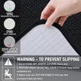 thumbnail image 3 of Smiry Chenille Bathroom Rugs 24x16, Rubber Backing Washable Bath Mats for Bathroom Floor, Black, 3 of 9