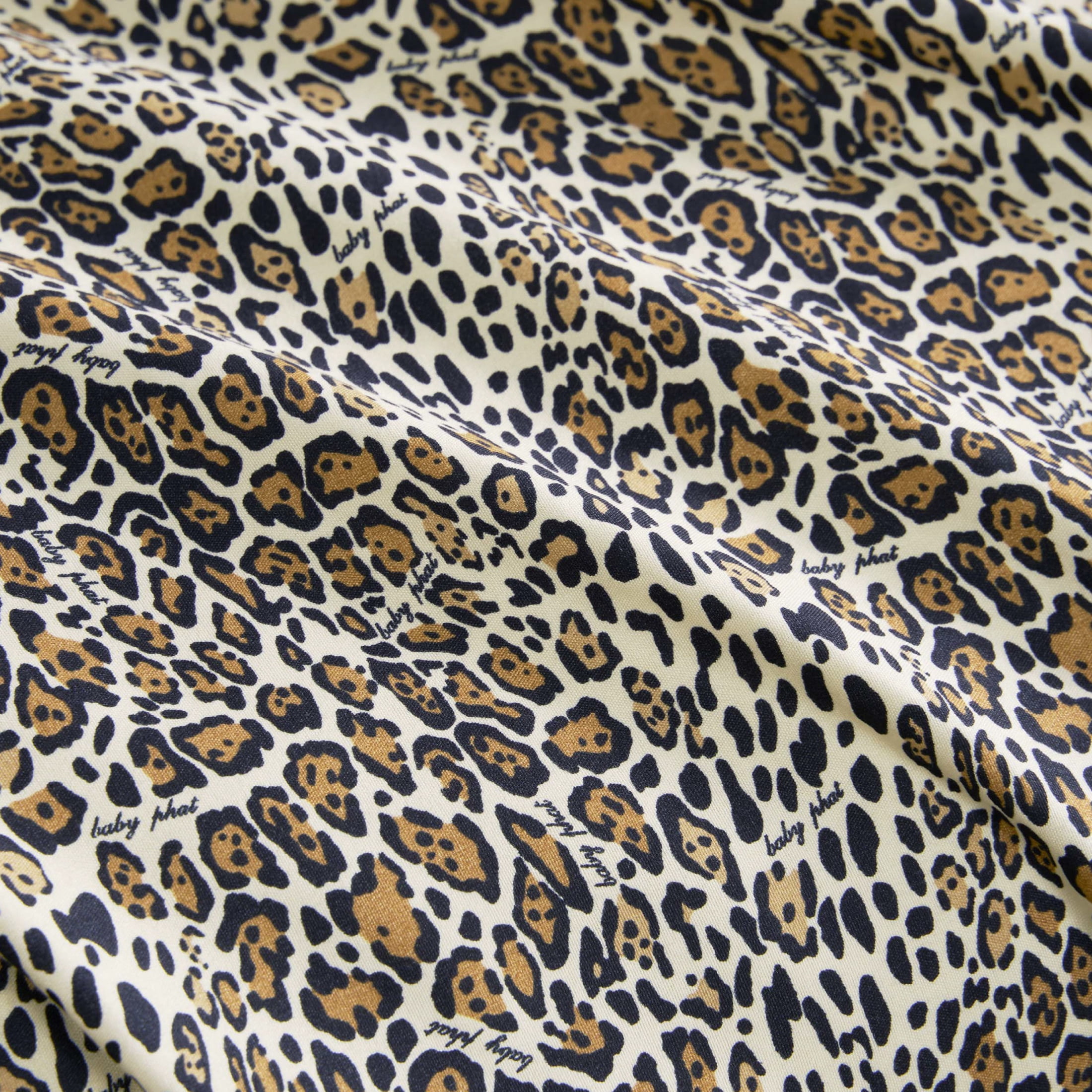 Baby Phat Printed Microfiber Sheet Sets, 4-Piece Queen, Brown