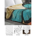 thumbnail image 6 of Retro Teal Butterfly Twim Size Flat Sheet, Wrinkleproof & Fadeproof Cooling Flat Bed Sheet Only, Summer Butterflies Vintage Breathable Soft Bedding Top Sheets 66 x 96 Inches, 6 of 8